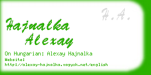 hajnalka alexay business card